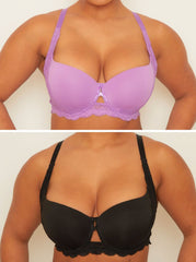 Daley Lace Bra Bundle : Black & Amethyst