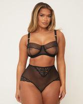 Raya Bra & Brief Set : Midnight Black