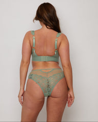 Kaitlin Bralette & Brief Set : Basil Green