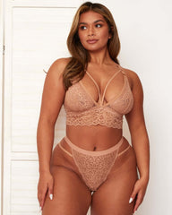 Aria Bralette & Brief Set : Warm Sand