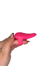 small pink silicone finger vibrator from Brand X Intimates
