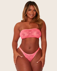 Addison Bandeau & Brief Set : Coral Pink