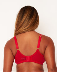 Carina Plunge Bra : Sheer Strawberry