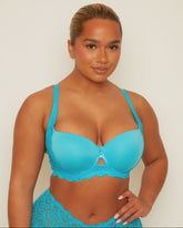 Daley Lace T-shirt Bra : Bluebird Blue