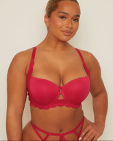 Daley Lace T-shirt Bra : Very Cherry