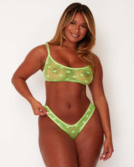 Drew Bralette & Brief Set : Apple Green