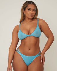 Indie Bralette & Brief Set : Aqua Blue