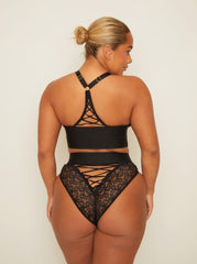 Maya Bralette & Brief Set : Midnight Black