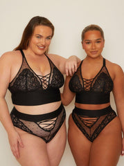 Maya Bralette & Brief Set : Midnight Black