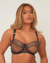 Sheer Balcony Bra Bundle : Black & Leopard