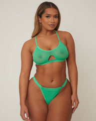 Sunnie Bralette & Brief Set : Fern Green