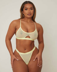 Sunnie Bralette & Brief Set : Lemon Yellow