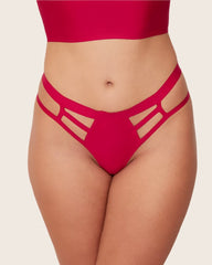 Andie cerise red eco friendly thong