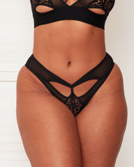 Daphne sexy black brief with cut outs