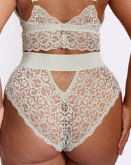 Stunning ivy silvery green lace brief