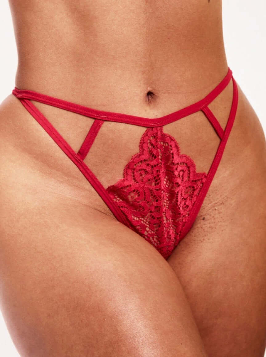 Daley Lace Bra & Brief Set : Very Cherry