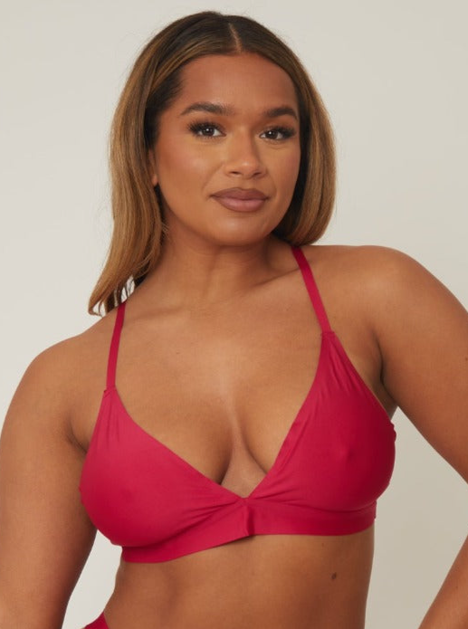 Ally Twin Pack Bralettes : Black & Very Cherry