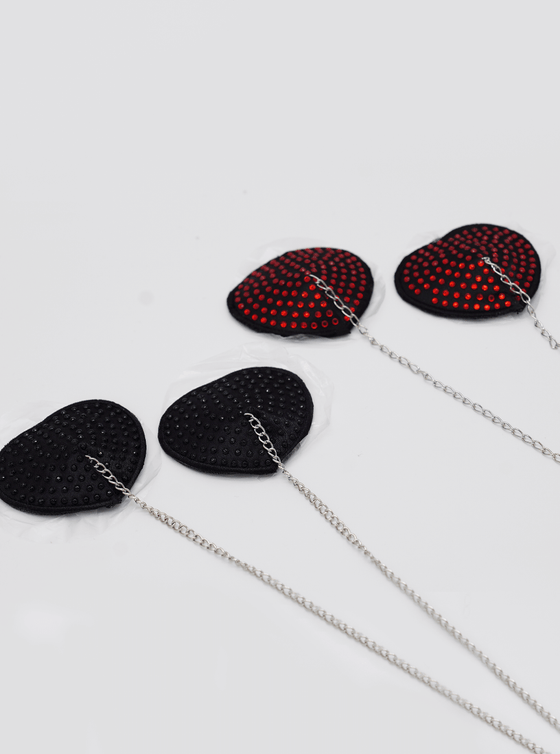 Silver Chain Diamantes Nipple Pasties