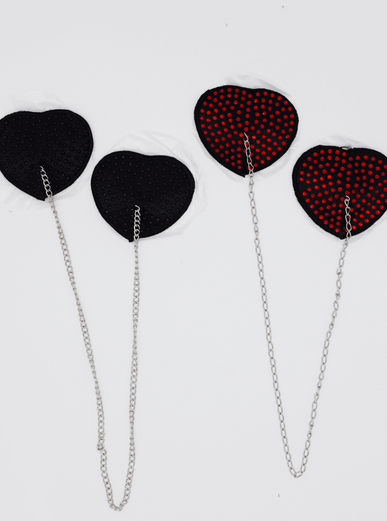 Silver Chain Diamantes Nipple Pasties