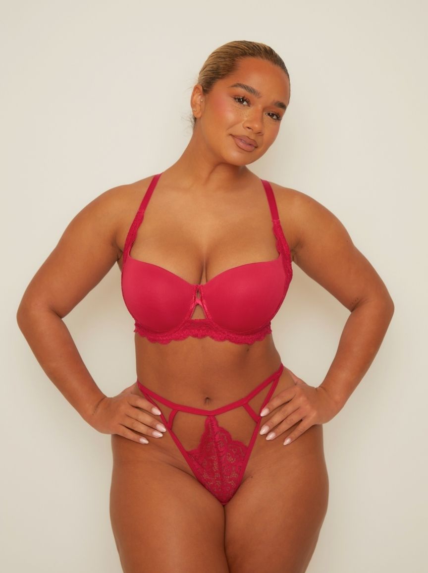 Daley Lace Bra Bundle : Black & Cherry