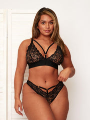 Gabriella Bralette & Brief Set : Midnight Black