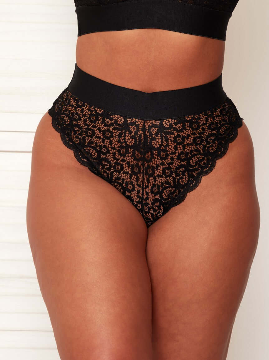 Hallie Bralette & Brief Set : Midnight Black