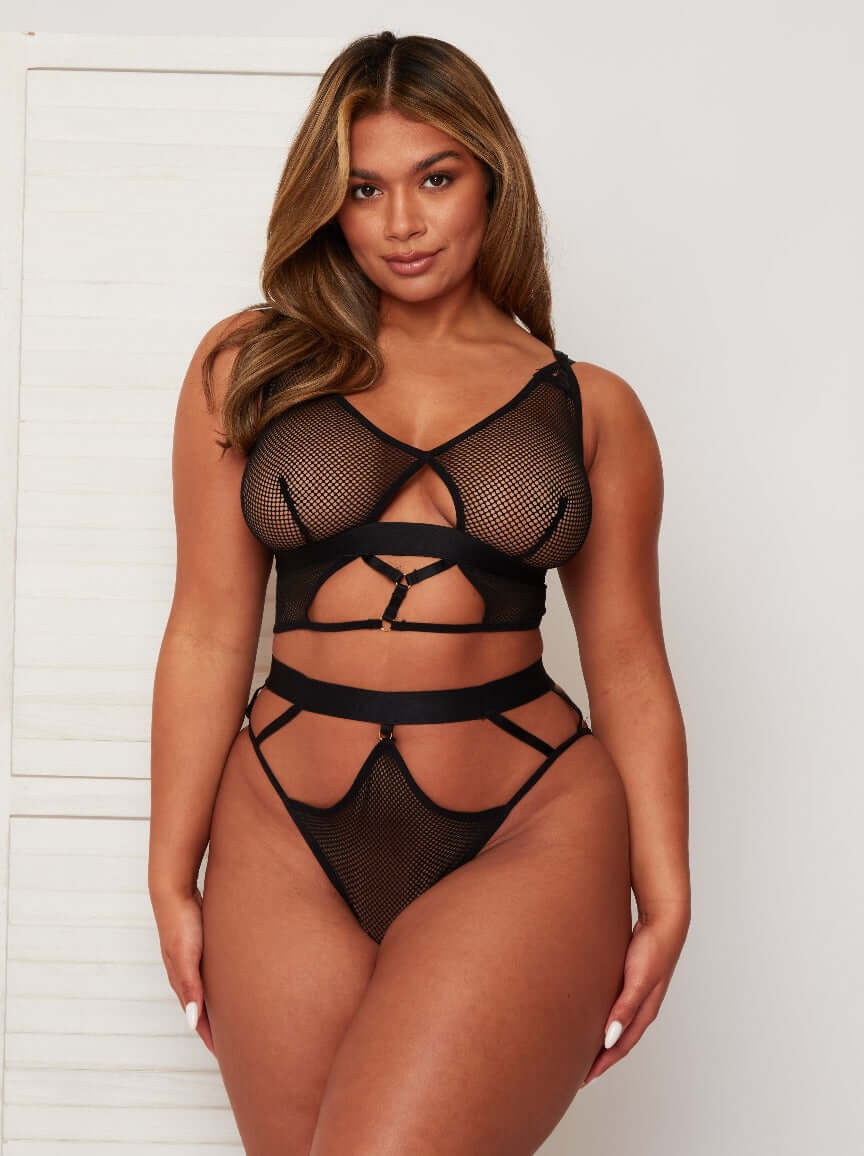 Sierra Bralette & Brief Set : Midnight Black
