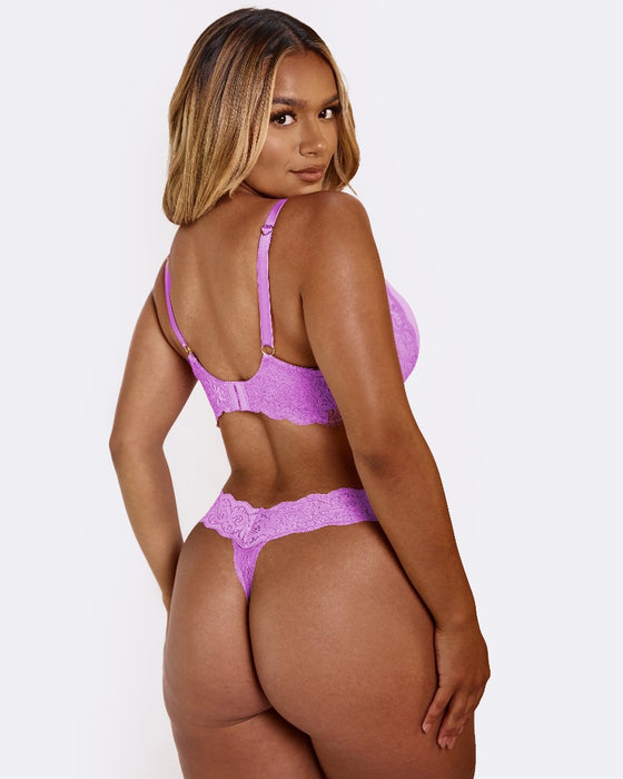Back detail of amethyst orchid every day EZ-T bra