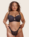 Aurora sexy lace thong in midnight black