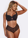 Venus all over lace brief in short style in midnight black