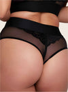 Gia midnight black brazilian with mesh and lace