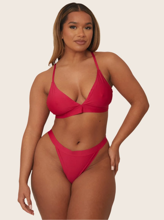 Ally Twin Pack Bralettes : Black & Cerise