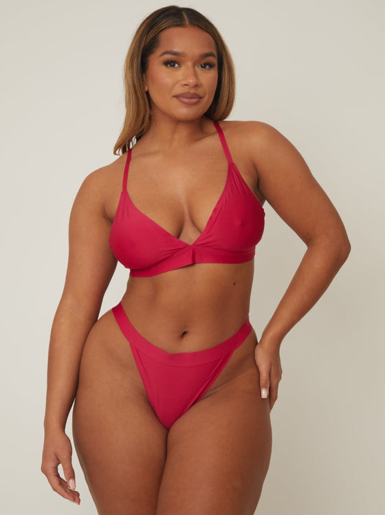 Ally Twin Pack Bralettes : Black & Cerise