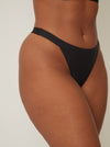 Ally Two Pack Thong : Black & Cerise