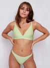 Ally Duo triangle Bralette and thong in mint