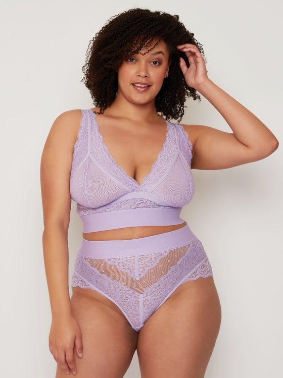 Francine cute supportive bralette in soft lavender