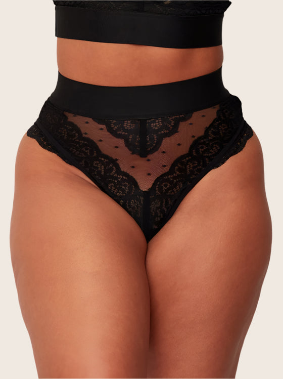 Francine sexy midnight black thong