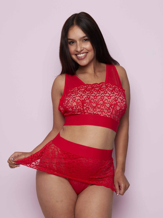 Gigi Bralette : Scarlet Red