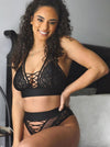 Maya sexy bralette with supportive cups in midnight black
